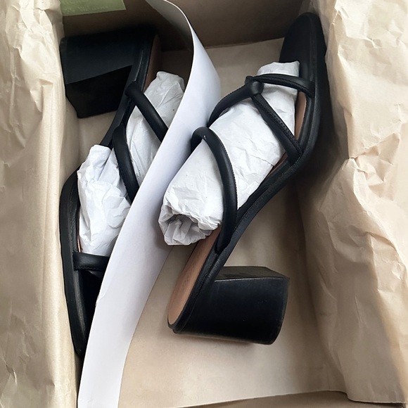 Madewell BOMBÉ HEELED MULES IN LEATHER - Picture 3 of 6